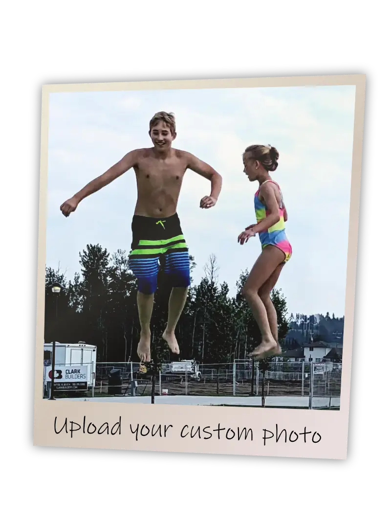 kids jumping polaroid